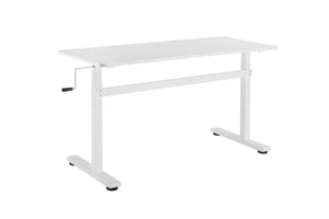 Ergomax Manual Sit Stand Computer Desk White