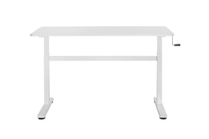 Ergomax Manual Sit Stand Computer Desk White