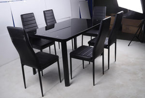 Brock Temper Class Dining Table+ 6 Chairs (7pics)