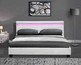 Mid Year Sale Combo LED Queen Size Bed Frame+2*LED Bedside Table