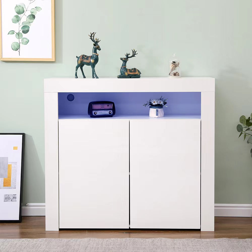 Panana' 2-door Side Cabinet with LED light (7colors)