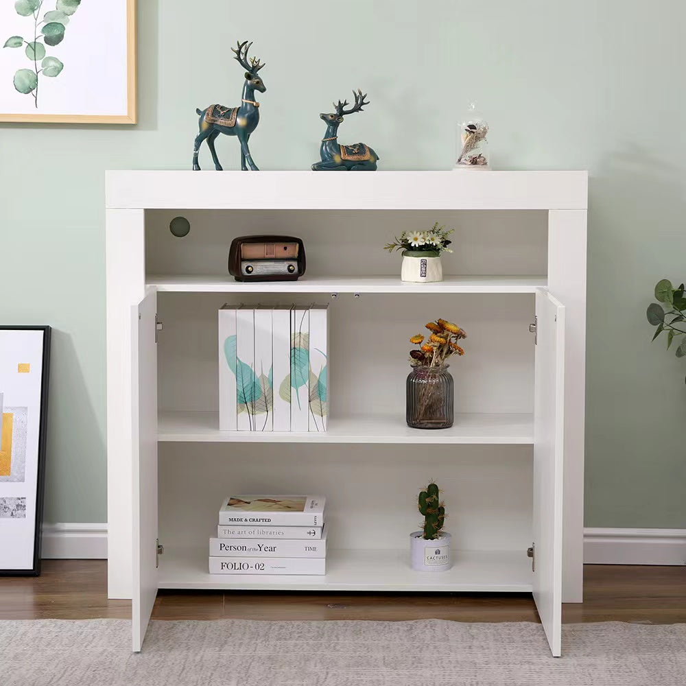 Panana' 2-door Side Cabinet with LED light (7colors)