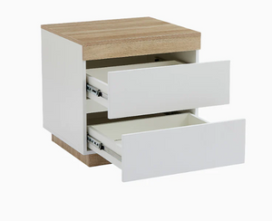 PERMAX Bedside Table with Two Drawers
